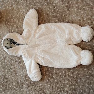 Rothschild - Fuzzy White Footed Onsie/Snow Suit | 3-6M